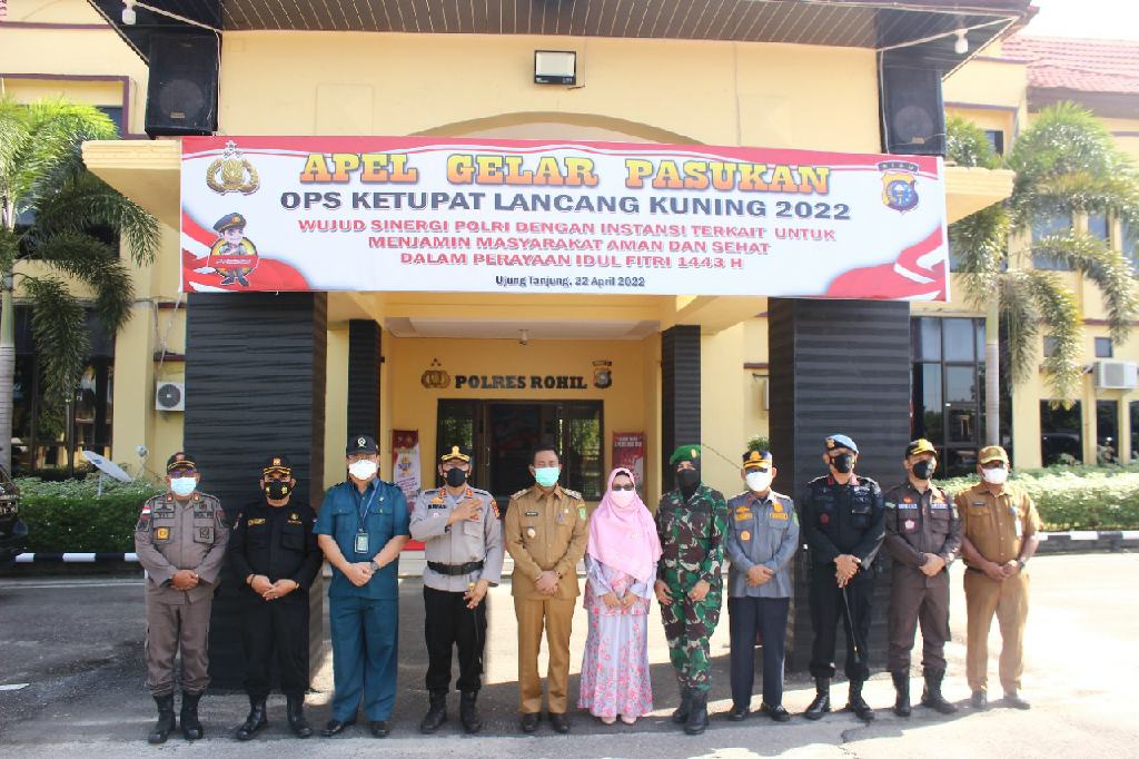 Apel Gelar Pasukan Ops Ketupat Lancang Kuning 2022 Rohil