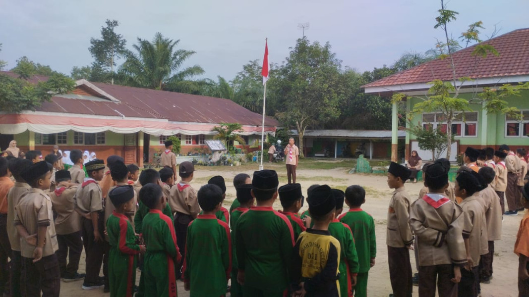 SDN 021 Berapit, Rutin Ekskul Pramuka Setiap Minggunya