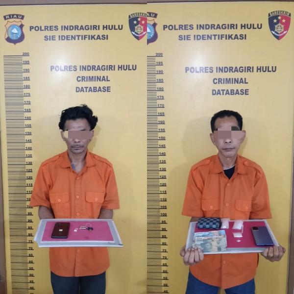 Markas Narkoba Dipondok Jalan Narasinga Rengat Digrebek Polisi, Dua Tersangka Diborgol
