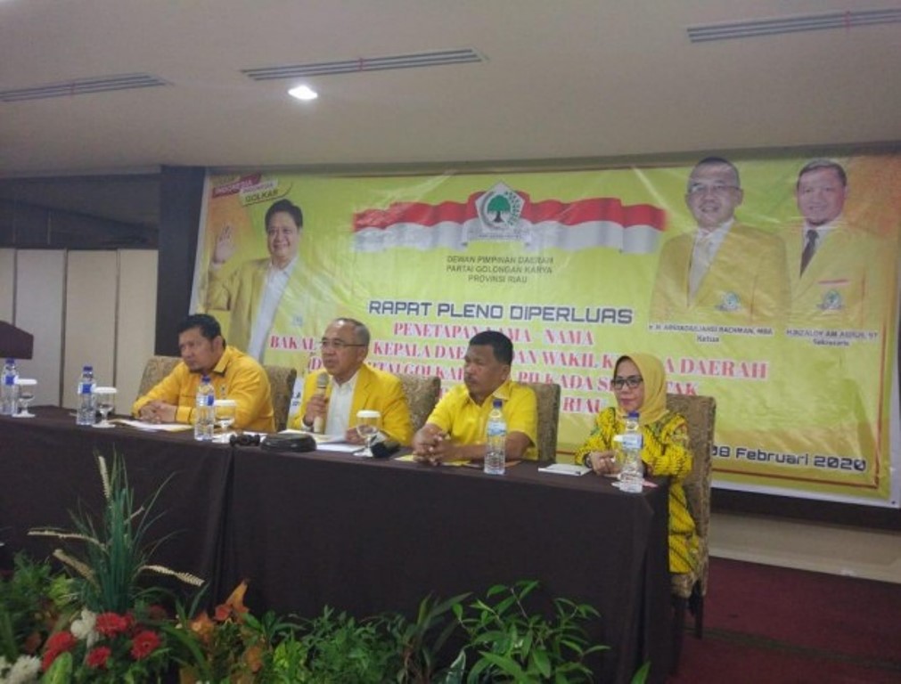 Golkar Riau Gelar Pleno Penetapan Bakal Calon Sembilan Kepala Daerah
