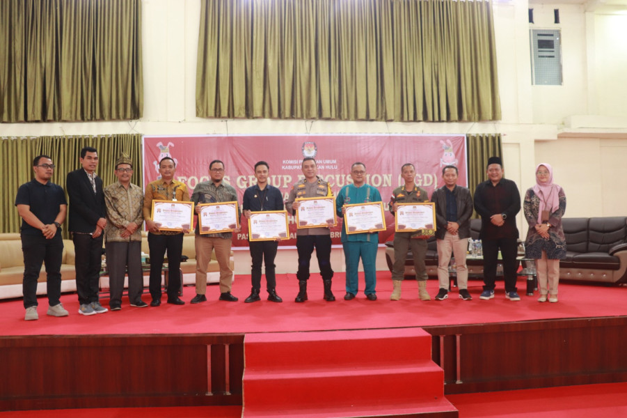 KPU Rohul Gelar FGD Evaluasi Pemilihan Bupati Dan Wakil Bupati 2024