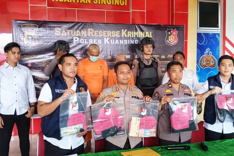 Satreskrim Polres Kuansing Bekuk 2 Tersangka Penipuan Hipnotis Tak Sampai 1 x 24 Jam