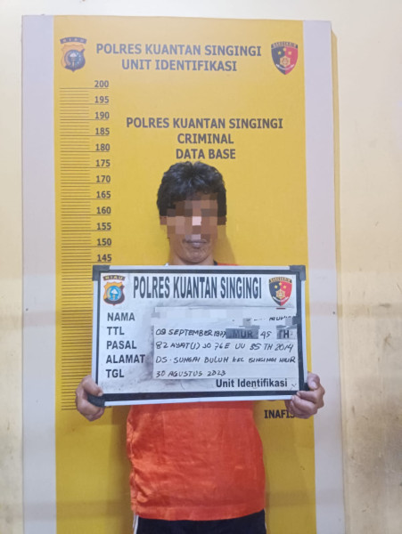 Diduga Pelaku Pencabulan Anak Di Bawah Umur, Seorang Buruh Asal Desa Sungai Buluh Kecamatan Singingi Hilir Diamankan Satreskrim Polres Kuansing