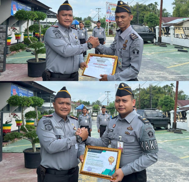 Lapas Pasir Pangaraian Apresiasi Pegawai Teladan & Ruang Terbersih Februari 2025