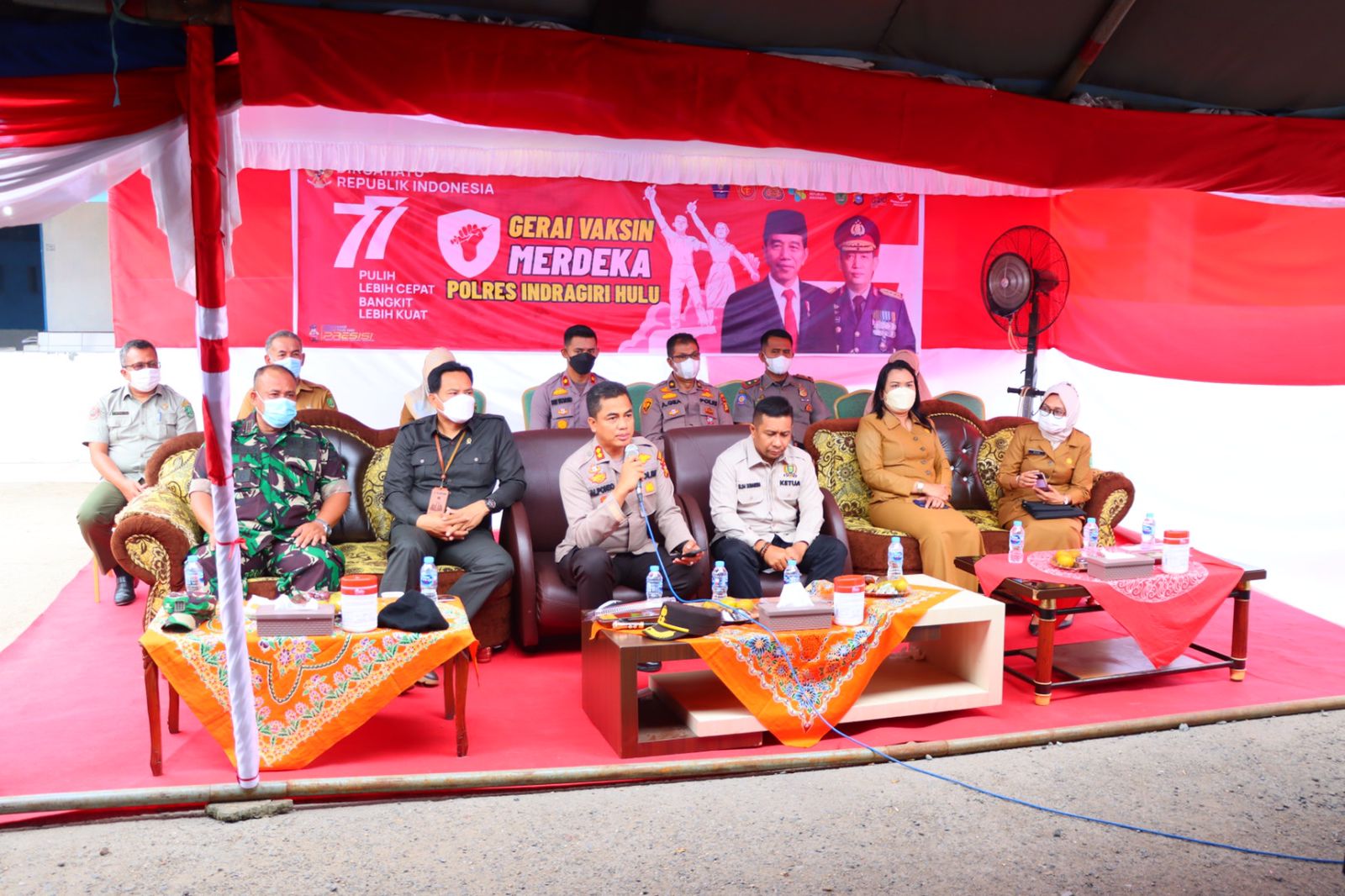 Kapolres Inhu Ikuti Zoom Meeting Vaksinasi Merdeka Dengan Kapolda Riau