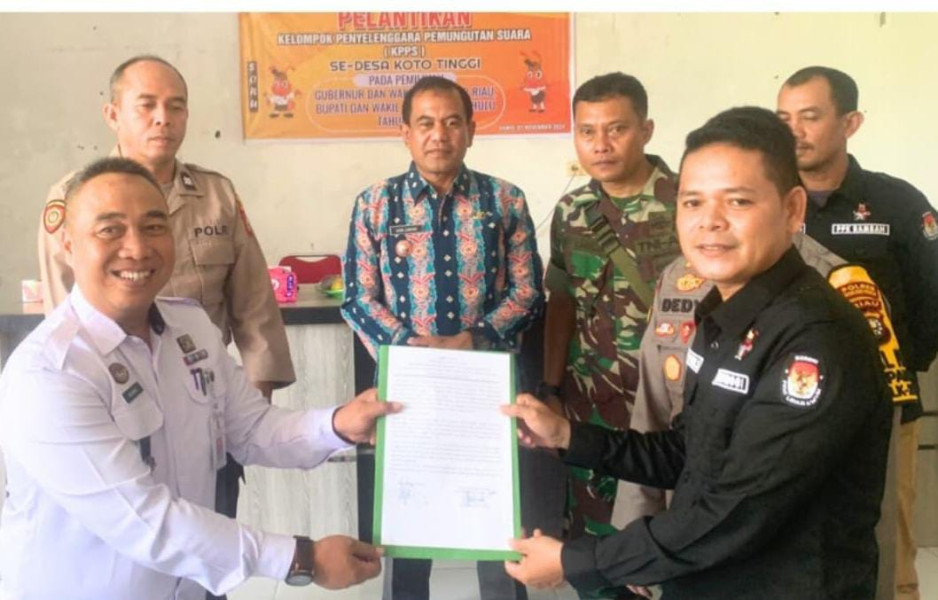 Siap Wujudkan Pemilu Damai dan Lancar, KPPS TPS Khusus Lapas Pasir Pangaraian Resmi Dilantik