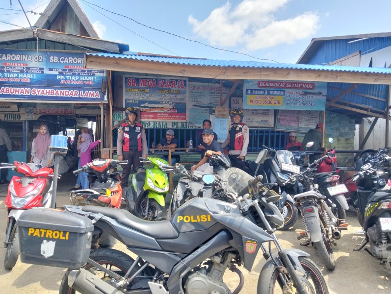 Polsek Kateman Tingkatkan KRYD, Pastikan Pasar Sungai Guntung Bebas Premanisme dan Gangguan Kamtibmas