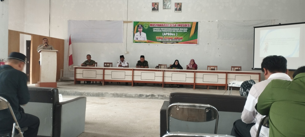 Pemdes dan BPD Titian Resak, Menggelar Musdes Tahun Anggaran 2025