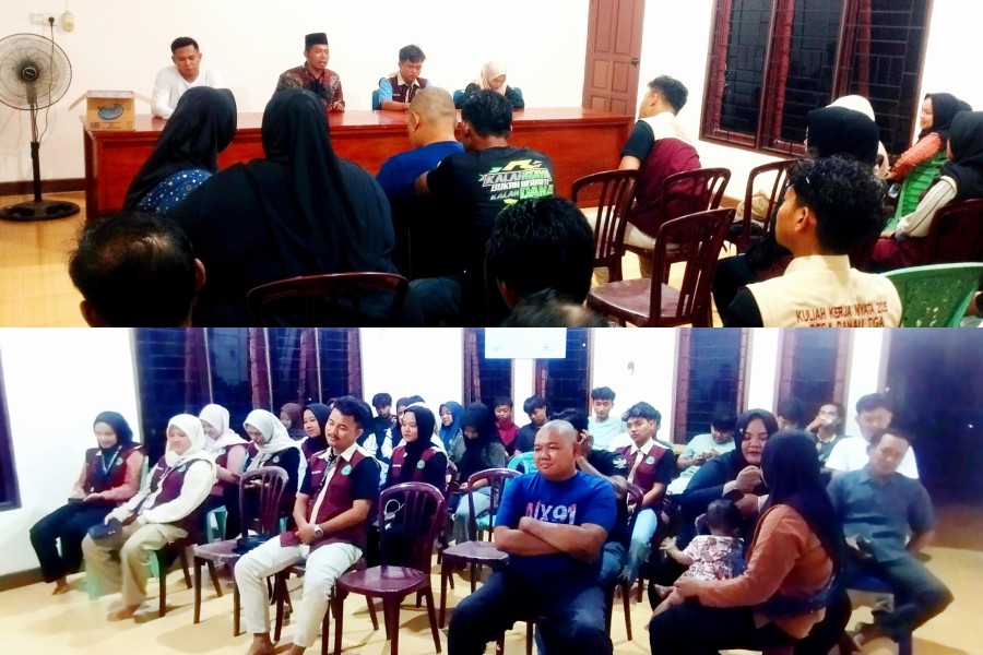 Karta Karya Muda bersama Mahasiswa KKN Uin Suska, Gelar Rapat Persiapan 17 Agustus