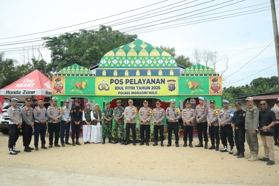 Hasil Pantau Kapolres Inhu di Posyan Japura, Arus Lalin H-2 Lebaran Aman dan Lancar