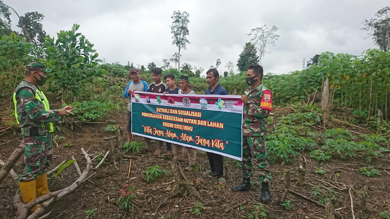 Sosialisasi Pencegahan Karhutla, Kopda Dian Susandi Jelaskan Dua Faktor Terjadinya Kebakaran