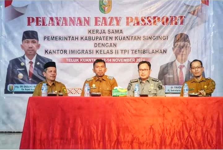 Pjs Bupati Kuansing  Buka Pelaksanaan Eazy Passport , Berikan Kemudahan Pembuatan Pasport