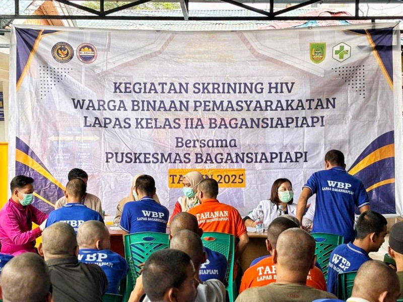 Lapas Bagansiapiapi Gelar Skrining Kesehatan Upaya Cegah Dini HIV
