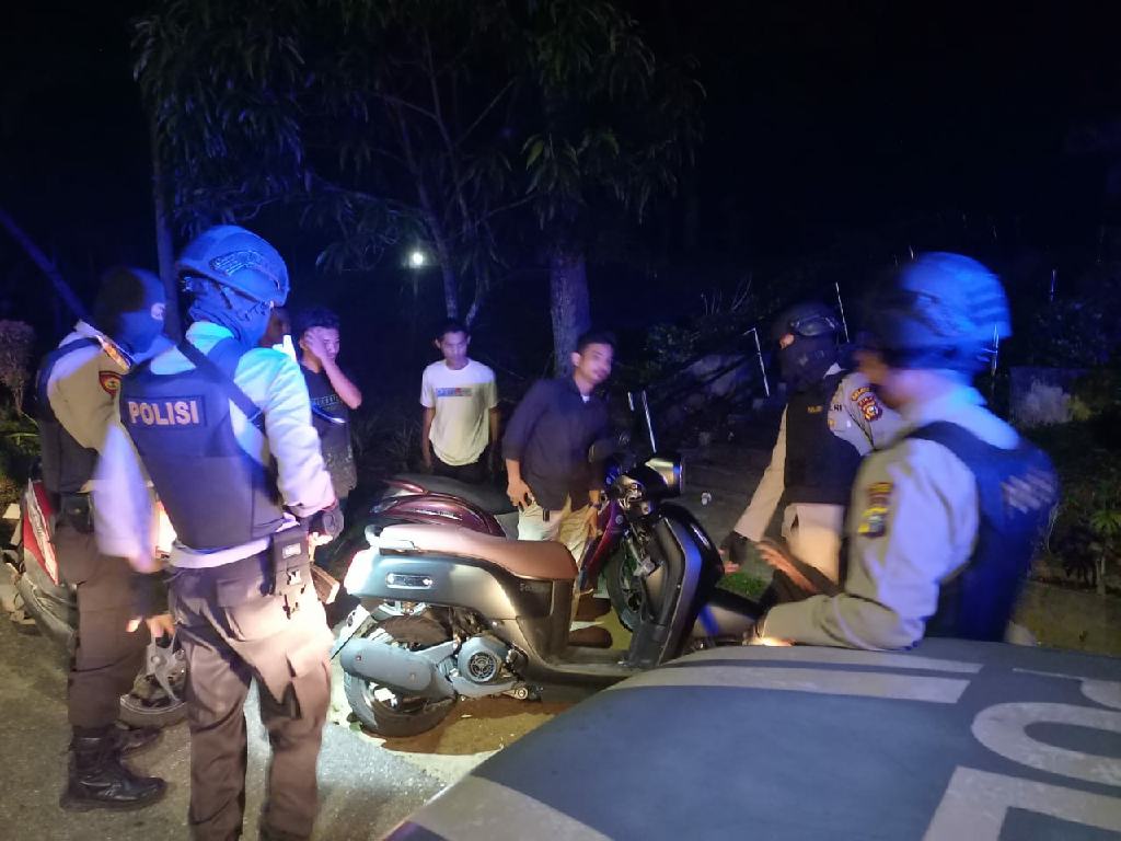 Berikan Rasa Aman, Team Tembak Polres Kampar Gencar Patroli Malam