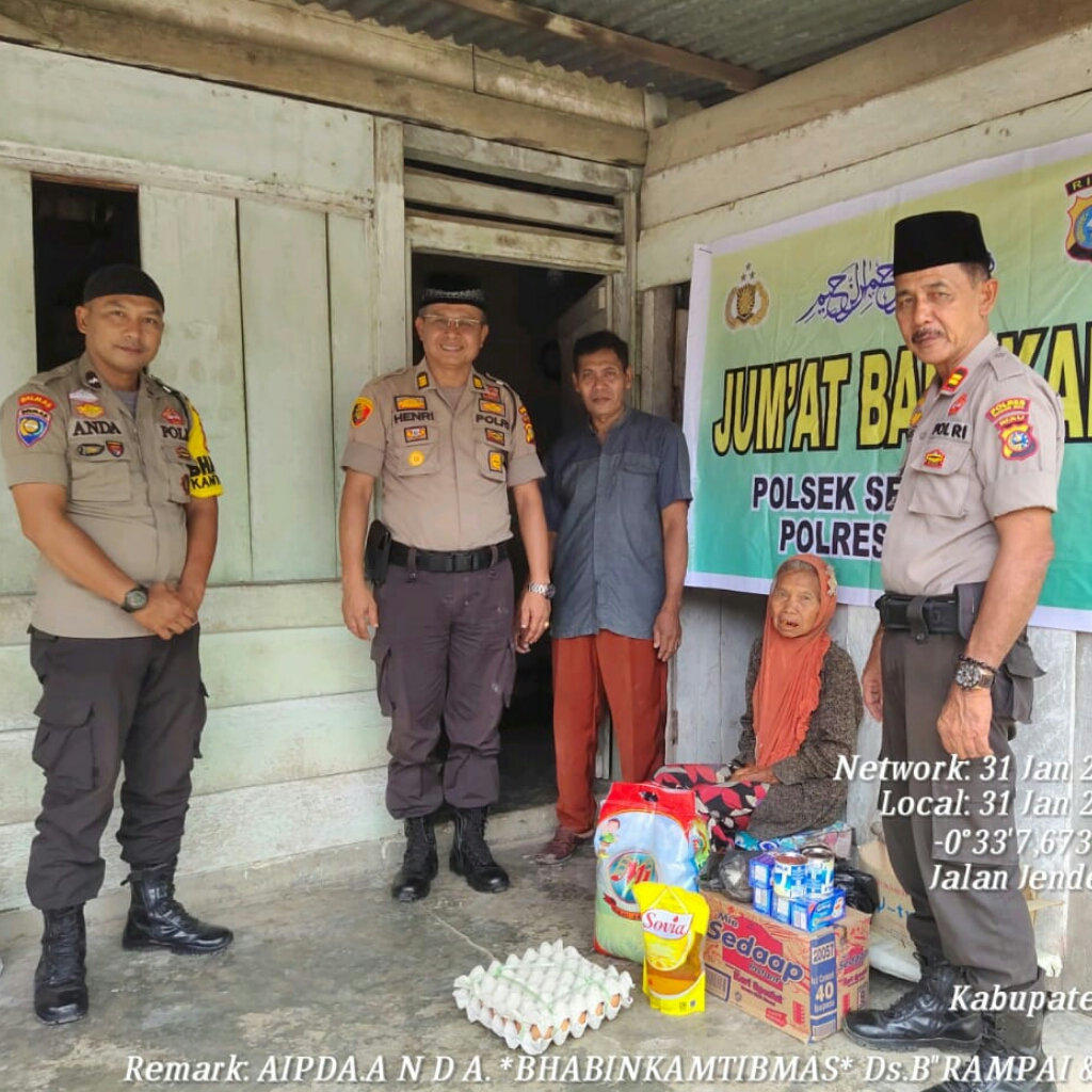 Kapolsek Seberida Bantu Warga Kurang Mampu