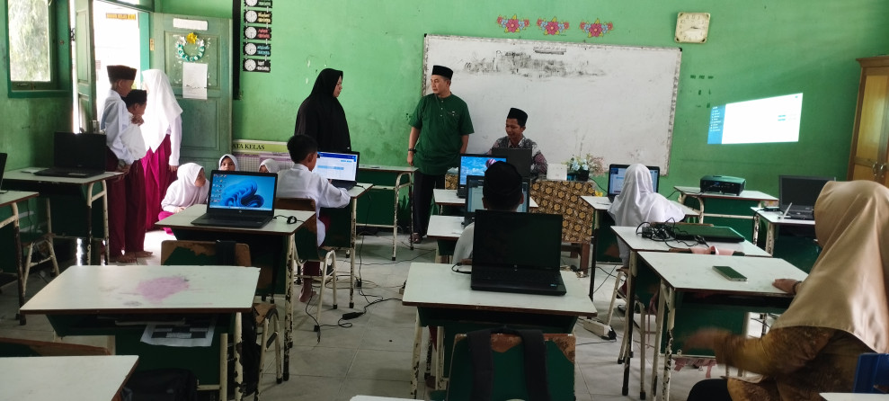 Gladi Bersih Persiapan ANBK di MIS Luhur Islam Tanah Datar, Sedikit Terkendala