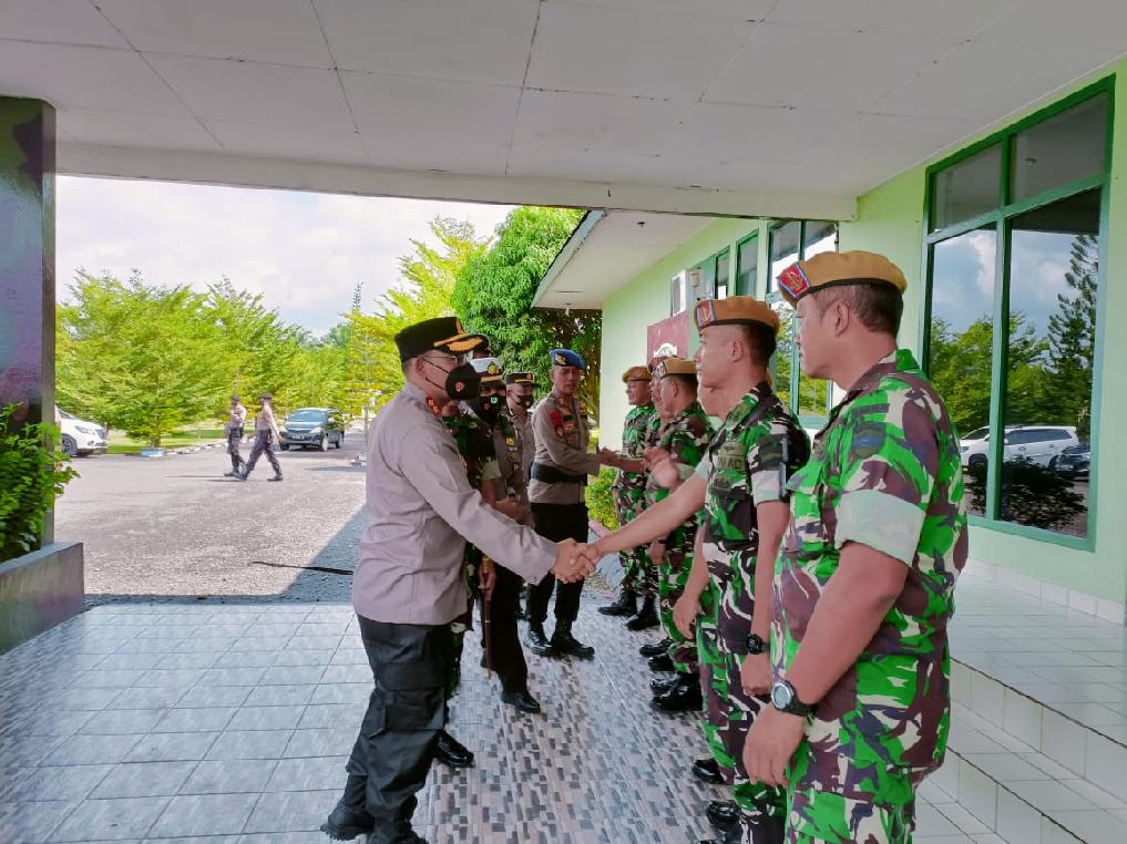 Kembali Kunjungi Markas TNI, Kapolres Dumai Silaturahmi ke Mako Arhanud Rudal 004