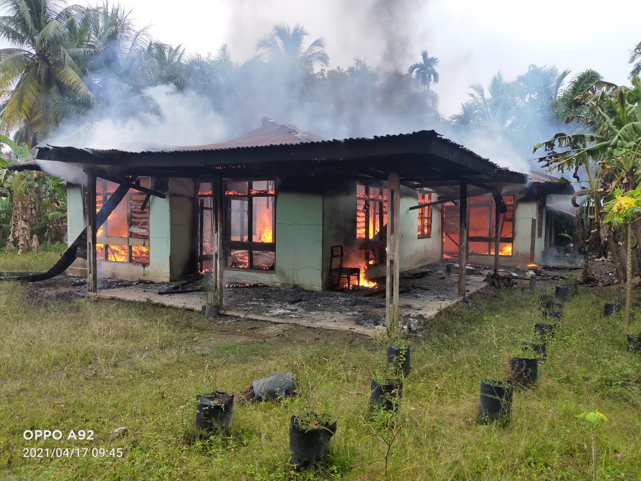 Akibat Korsleting Listrik, Satu unit Rumah di Siberakun, Kuansing Ludes Dilalap Api