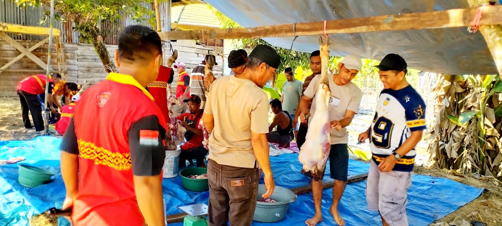 Permas Lampri Inhu Gelar Pemotongan Hewan Kurban Tahun Ke-5, Pererat Silaturahmi dan Kekompakan Antaranggota