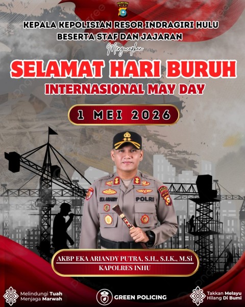 May Day Kondusif, Polres Inhu Tetap Siagakan Personel Dan Patroli Objek Vital
