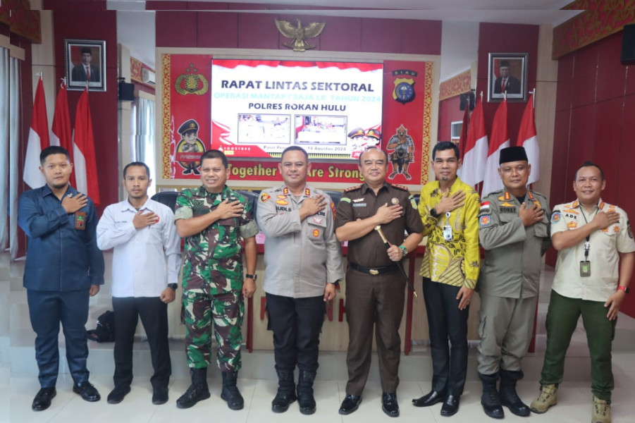 Kapolres Rohul Pimpin Rapat Lintas Sektoral Persiapan Pilkada 2024