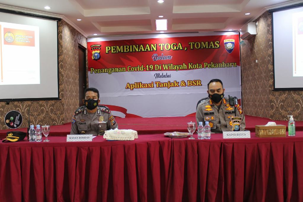 Kapolresta Pimpin Pembinaan Toga, Tomas Dalam Penanganan Covid-19 di Kota Pekanbaru