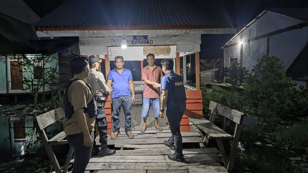 Polsek Kateman Gelar Patroli Gabungan dan Cek Pos Siskamling di Kelurahan Tagaraja