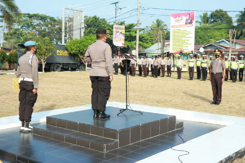 Kapolsek Kampar Kiri Mendapat Kenaikan Pangkat Pengabdian