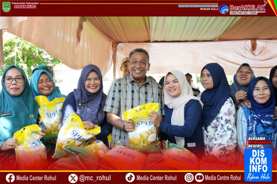 Bupati Rohul Hadiri Gerakan Pangan Murah Serentak, Pastikan Distribusi Beras Tepat Sasaran