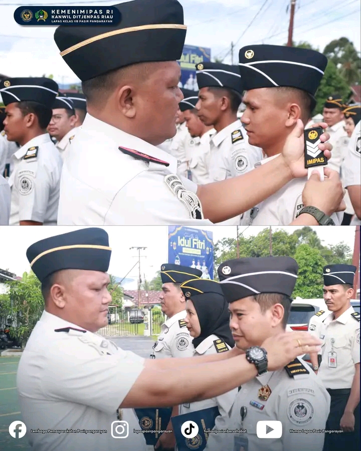 Kalapas Pimpin Kenaikan Pangkat dan Apresiasi Pegawai Teladan di Lapas Pasir Pangaraian