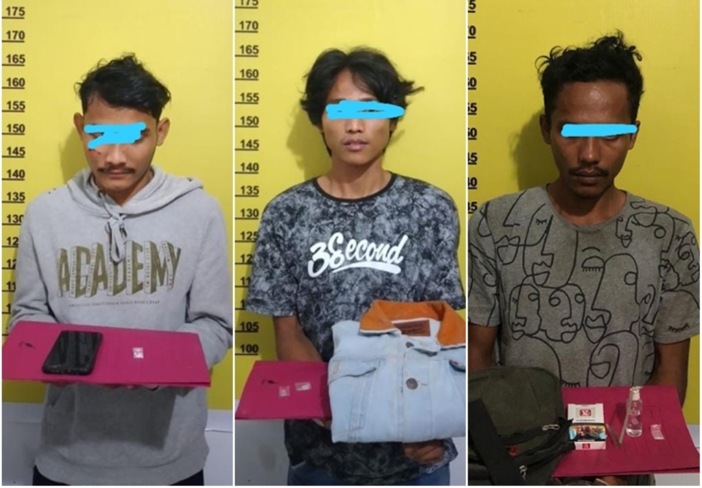 Mantap, Dalam Sehari Polsek Lubuk Batu Jaya Tangkap Tiga Tersangka Narkoba di Lokasi Berbeda