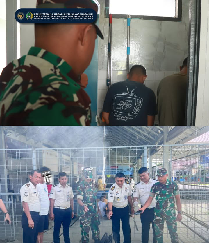 Perkuat Keamanan Ramadan, Lapas Pasir Pangaraian Gandeng Koramil 02 Rambah Gelar Razia dan Tes Urine